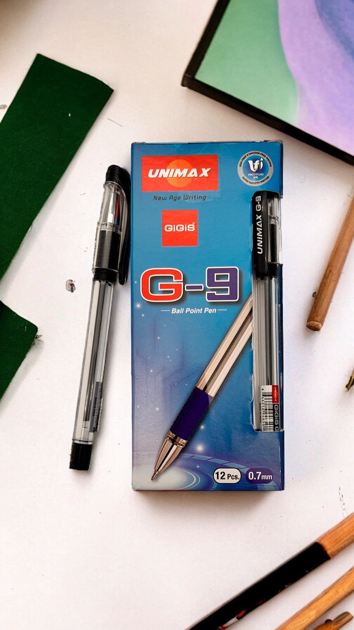 Unimax G-9 black pen 12/box